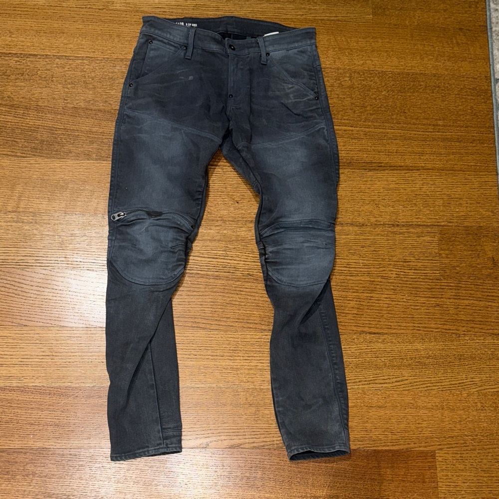 G Star Raw 5620 Skinny 3D Zip Knee Jeans